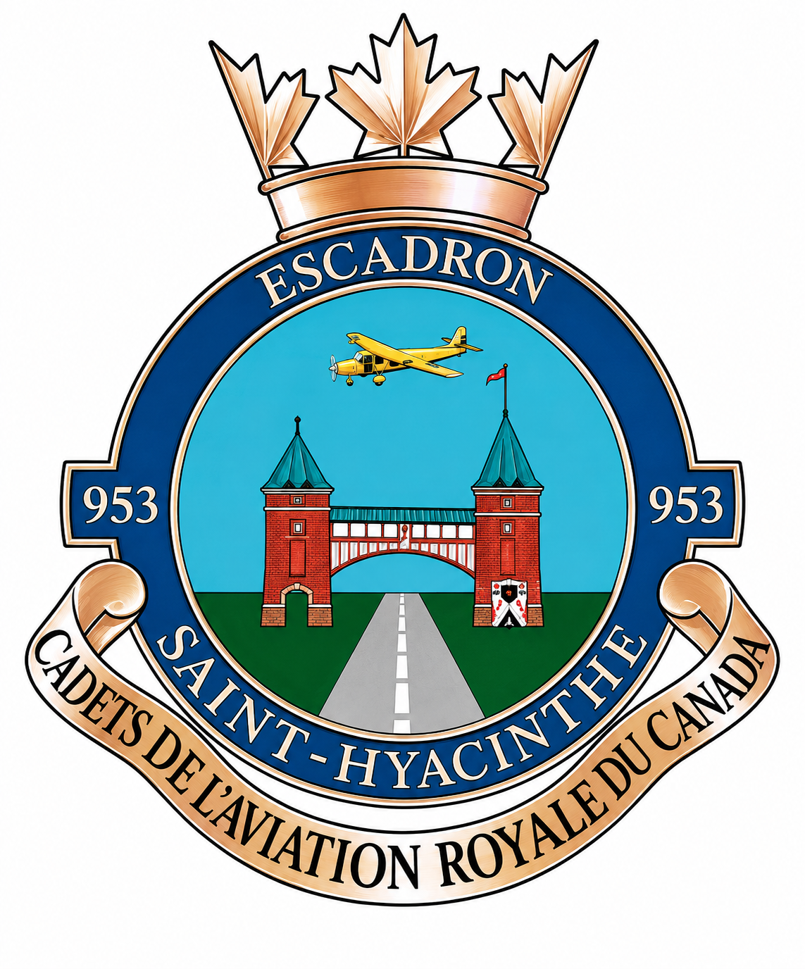953 ST-HYACINTHE Air Cadet Unit Crest Hoodie