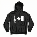 Black Hoodie with Canada C7 Rifle Flag
