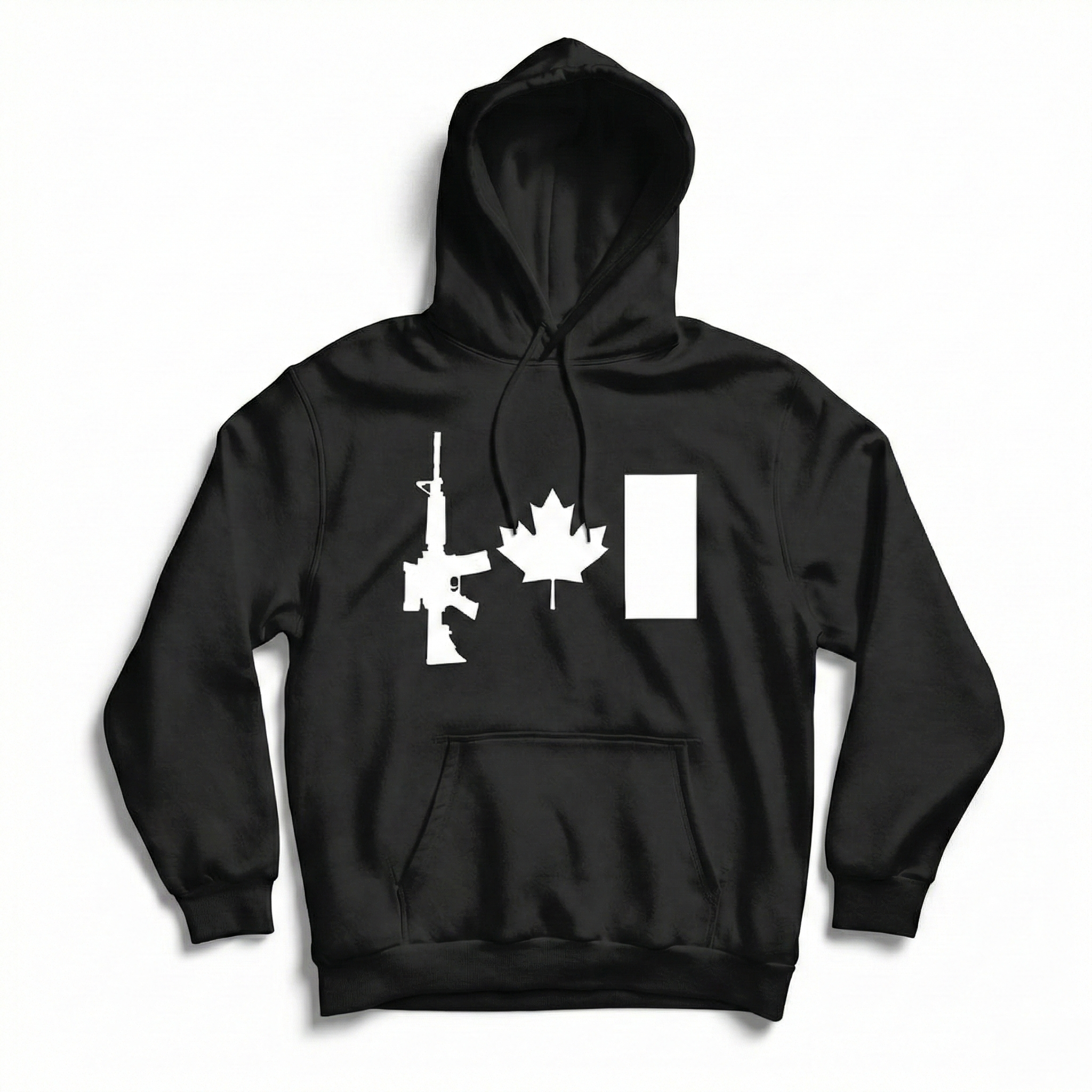 Black Hoodie with Canada C7 Rifle Flag