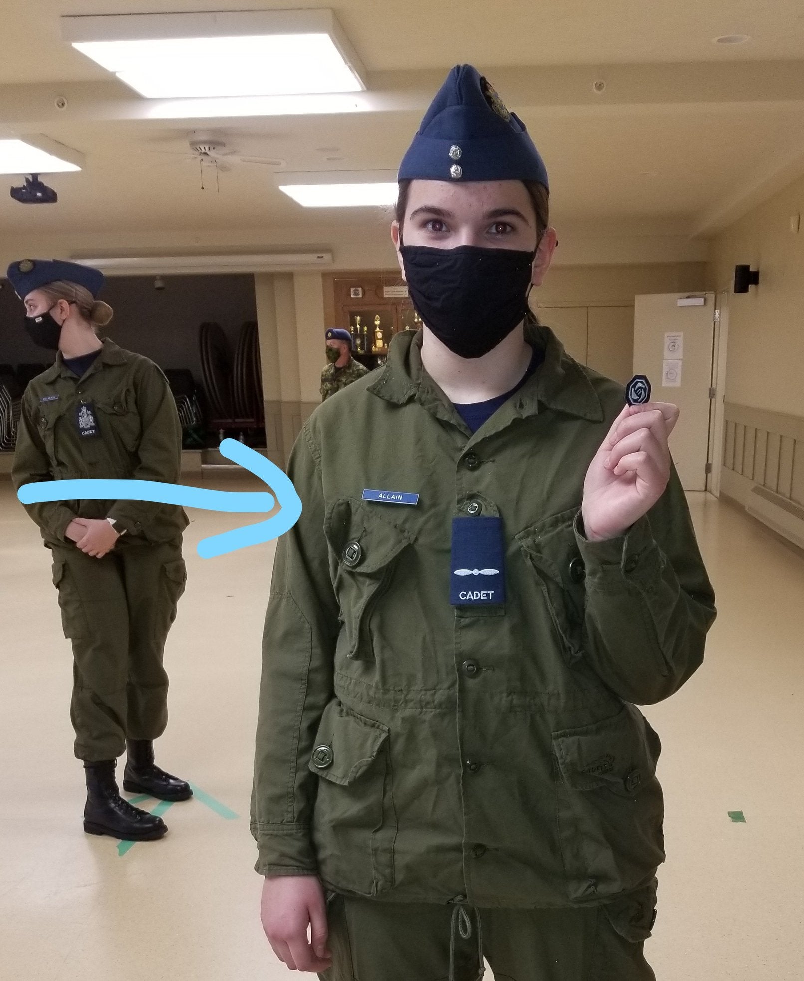 Plastic Name Tag for DEU Army, Navy and Air Force Cadets