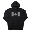 Black Hoodie with Grey Canada Flag