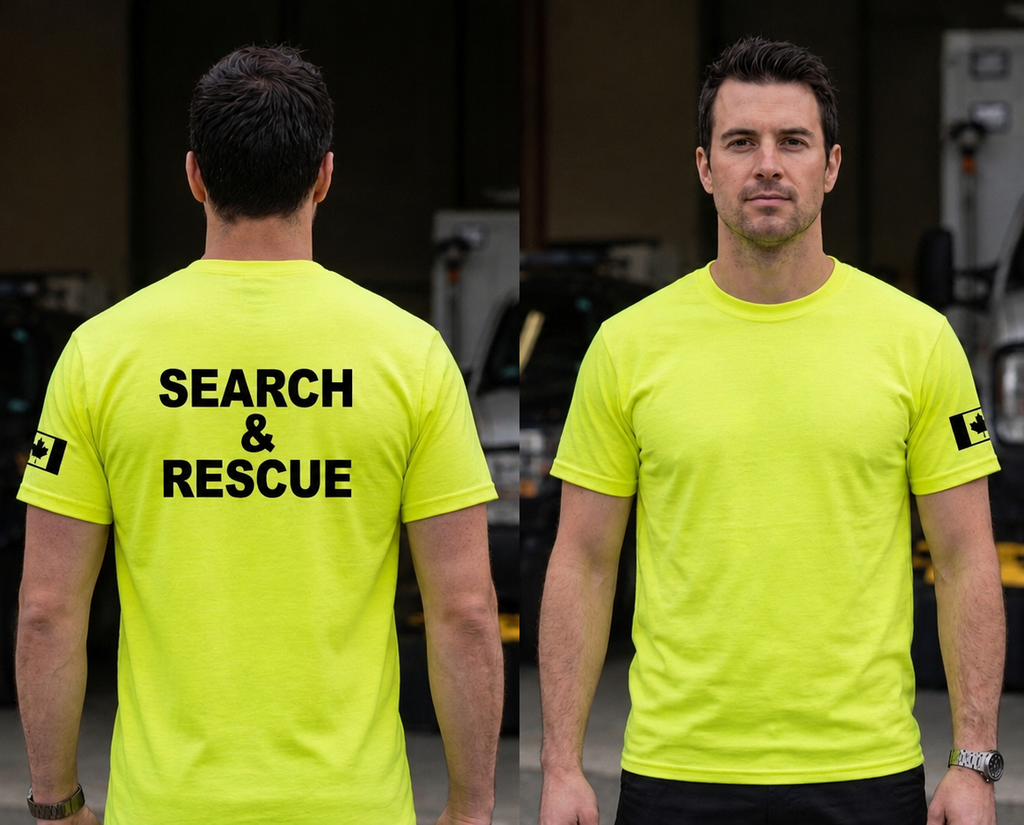High Visibility Ground Search & Rescue (GSAR) T-Shirt | Volunteer Apparel